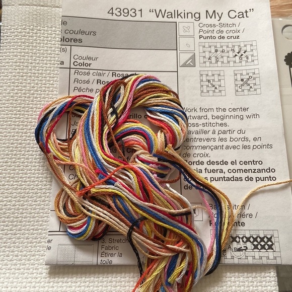 Plaid Bucilla Vintage 2006 So Girly Counted Cross Stitch Essentials Kit 43931 - Picture 6 of 9